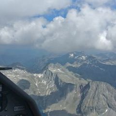 Flugwegposition um 13:35:17: Aufgenommen in der Nähe von Mallnitz, Österreich in 3186 Meter